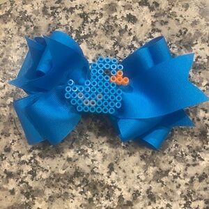 NWOT HANDMADE grosgrain perler duck hairbow